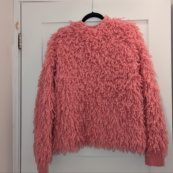 And Other Stories Pink Shaggy Wool-blend Knit Cardigan - Picture 16 of 16